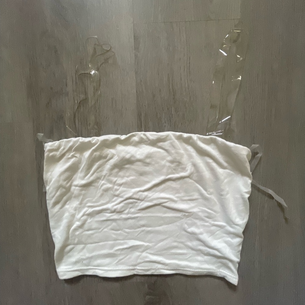 White Sleeveless Camisole Crop Top